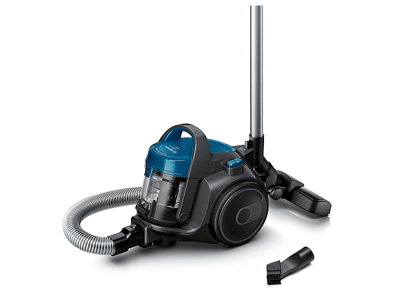 Bosch BGC05A220A Serie 2 Bodenstaubsauger ohne Beutel (78 dB(A), maximale Leistung: 700 Watt, Steingrau/Blau)