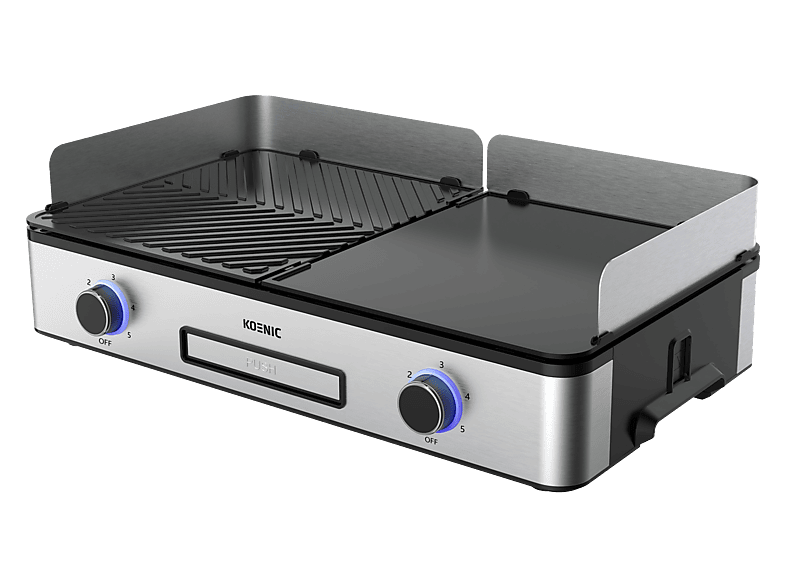 Grill - KOENIC KTG 2424 M, 2400W, Control de Temperatura, Acero inoxidable