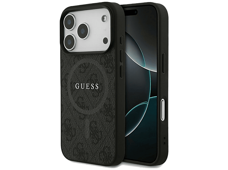 Etui GUESS 4G Ring Classic Logo MagSafe do Apple iPhone 17 Pro Czarny