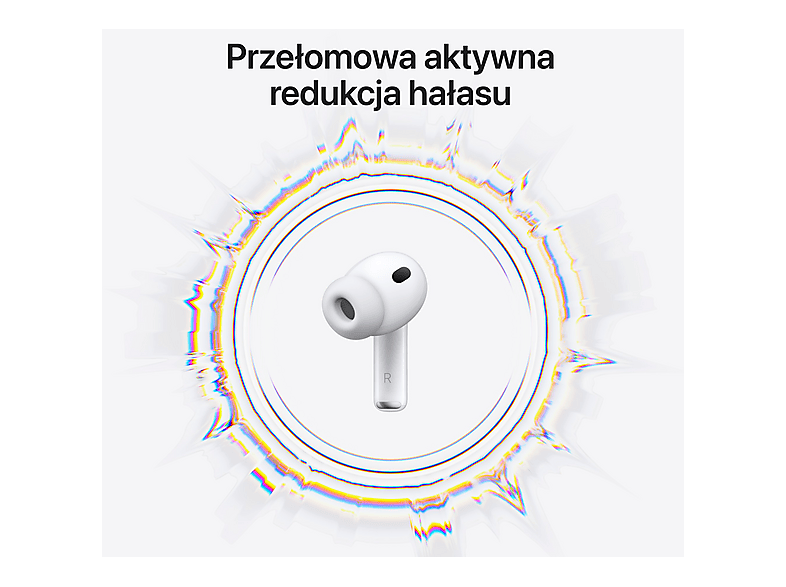 Apple AirPods Pro 3 generacji z etui MagSafe USB/C Dokanałowe Bluetooth Funkcje AI Biały – zdjęcie 2