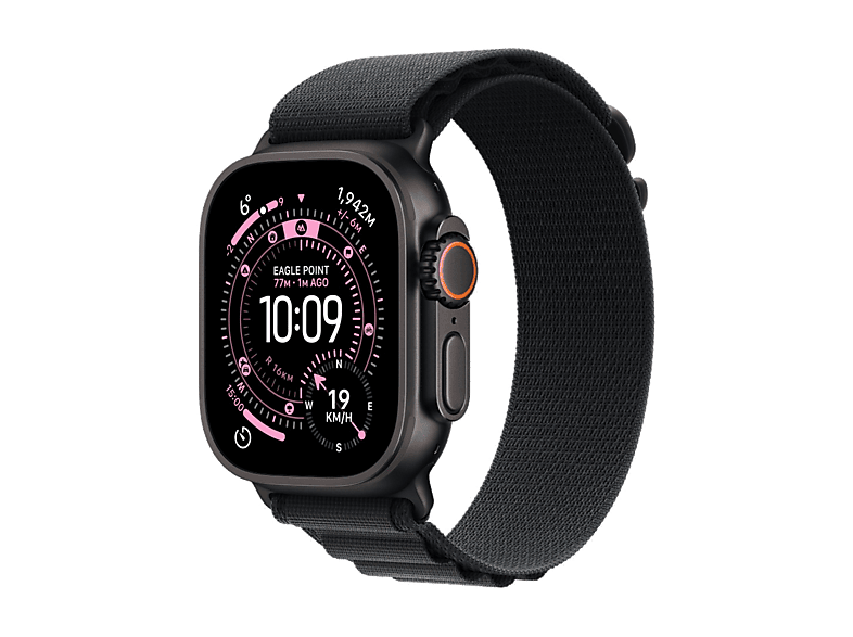 Smartwatch Apple Watch Ultra 3 GPS + Cellular 49mm czarny tytan + opaska Alpine czarna S