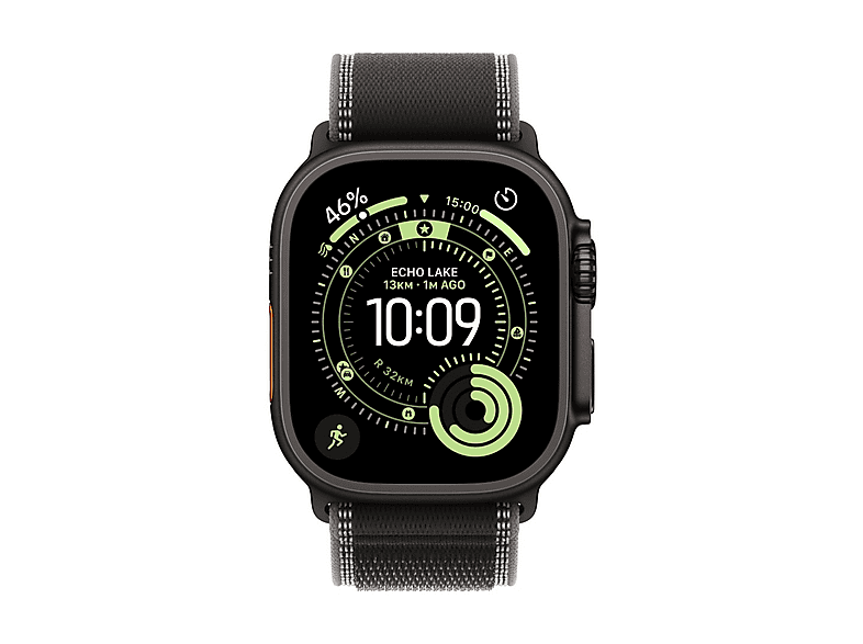 Apple Watch Ultra 3 GPS + Cellular koperta 49 mm z tytanu w kolorze czarnym, opaska Trail w kolorze czarnym/węgla drzewnego - rozmiar S/M – zdjęcie 3