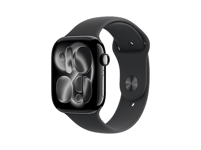 Apple Watch Series 11&nbsp;GPS&nbsp;46mm&nbsp;Jet Black Aluminium Case with Black Sport Band - M/L