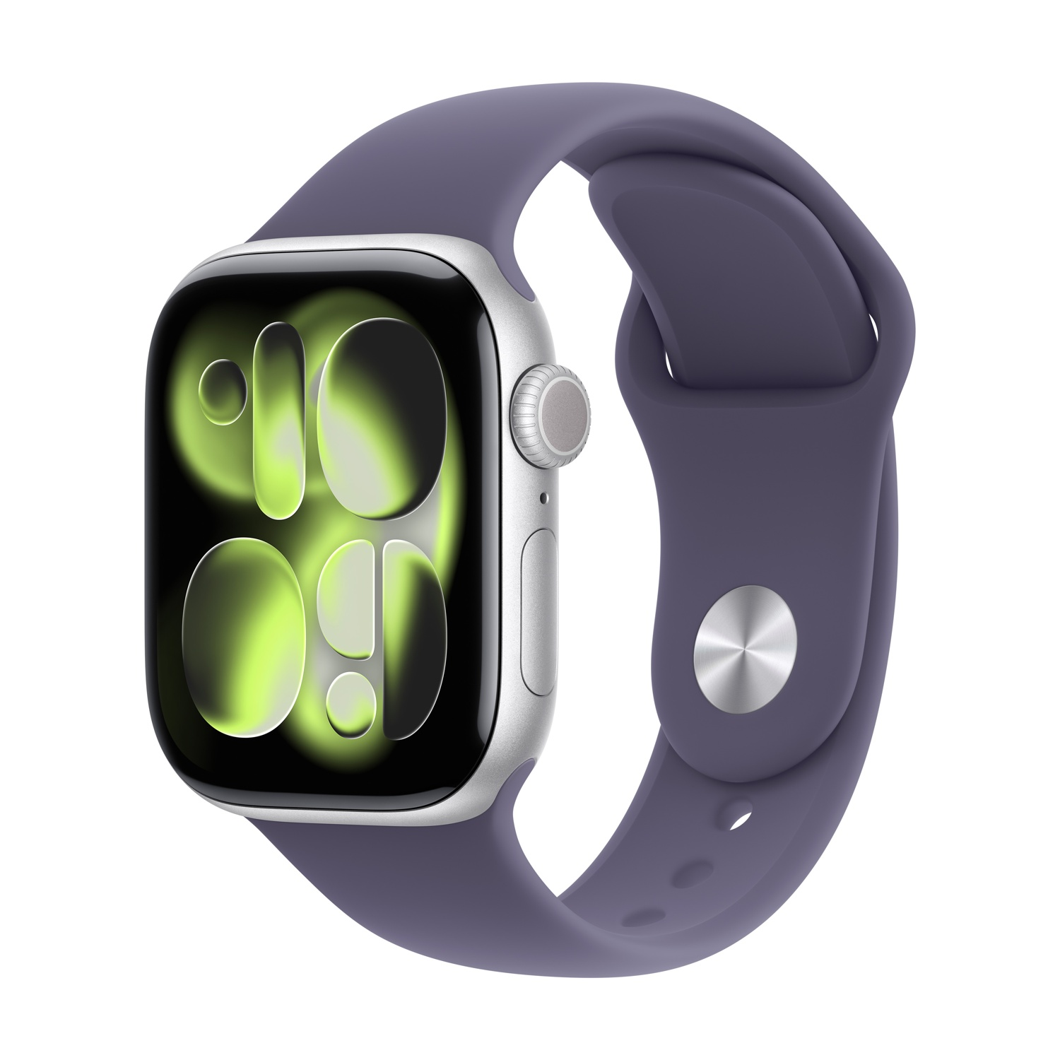 APPLE Watch Series 11 GPS, Cassa 42 mm in alluminio color argento con Cinturino Sport viola nebbia - M/L