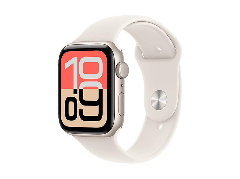 Apple Watch SE 3 (2025), GPS, 40 mm, Caja de aluminio Blanco estrella, Correa deportiva M/L, Calidad del sueño, Medición temperatura