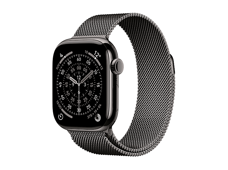 Apple Watch Series 11 GPS + Cellular, Cassa 42 mm in titanio ardesia con Loop maglia milanese naturale Smartwatch