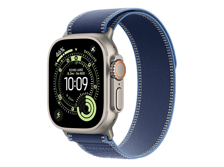 APPLE Watch Ultra 3 (GPS + Cellular) 49 mm Smartwatch Titan, 130 - 180 (S/M), Natural/Blue/Bright Blue Trail Loop