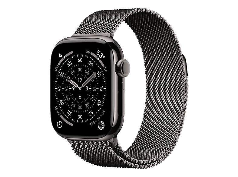 APPLE Watch Series 11 (GPS + Cellular) 42 mm Smartwatch Titan, 130 - 180 (One Size), Slate Titanium/Slate Milanese Loop