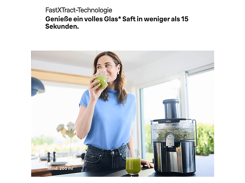 Thumbnail - BRAUN SJ 7000 MultiJuice 7 Entsafter 1000 Watt, Edelstahl/Grau