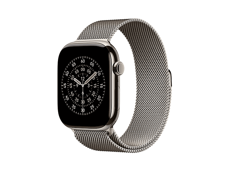APPLE 46 mm Milanaise Armband (S/M), Ersatzarmband, Natur