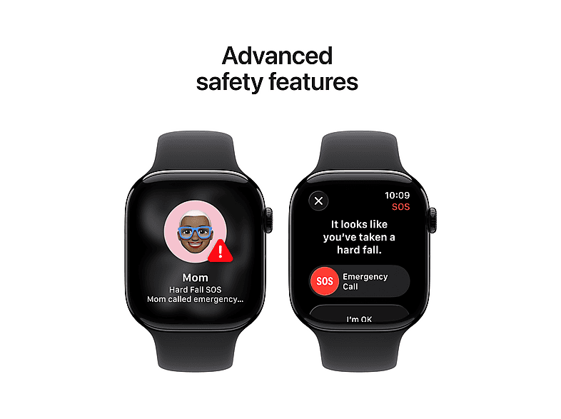 Apple Watch Series 11 GPS 46mm Diamantschwarz Aluminium Case mit Black Sport Band - S/M; Smartwatch — Foto 5 von 5