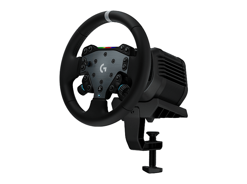 Volante - Logitech G RS50 System, Base accionamiento 8 N⋅m, RS Wheel Hub con 13 botones y Round 11″, Trueforce, Force Feedback, PS-PC, Negro