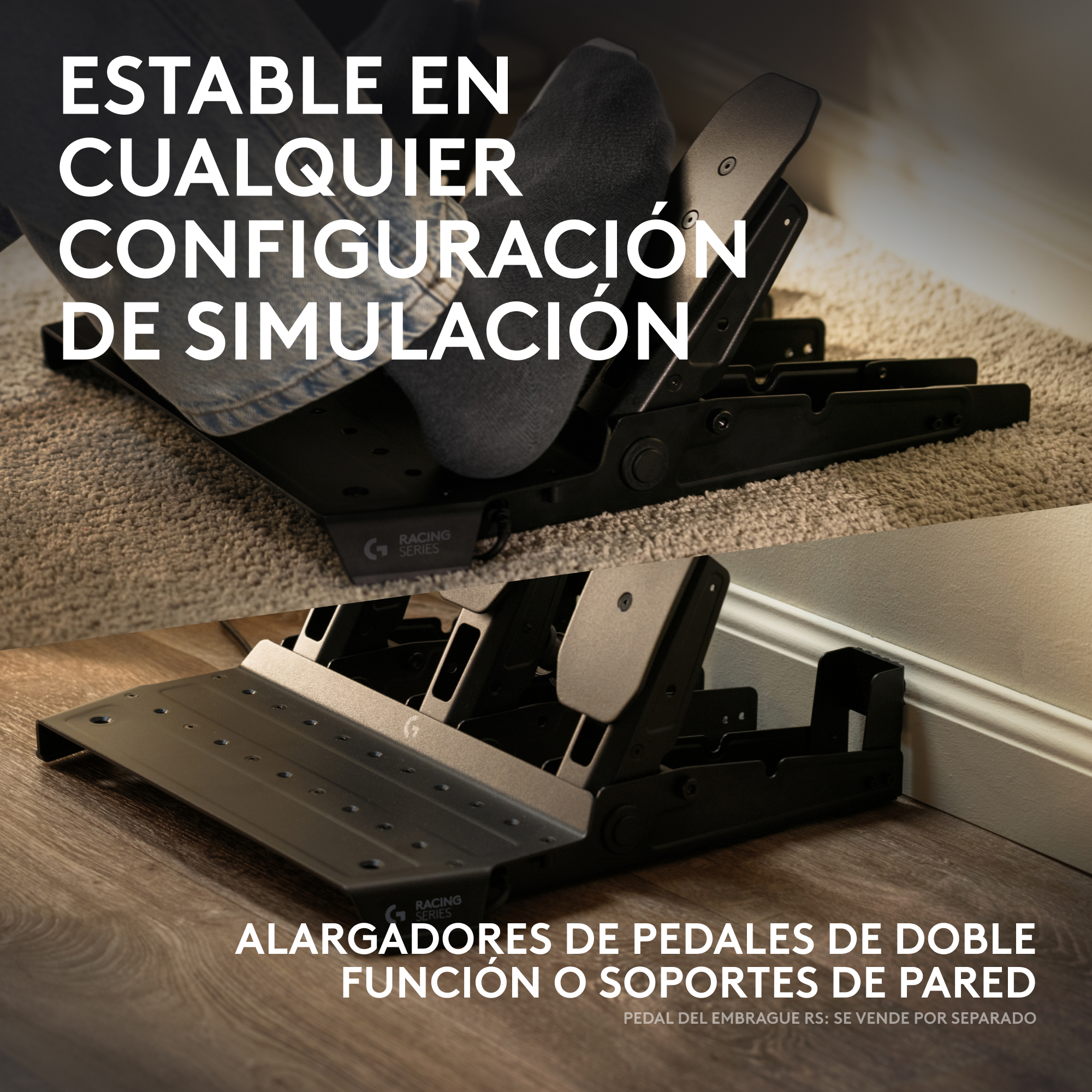 Pedales para simulador de carreras y configurables