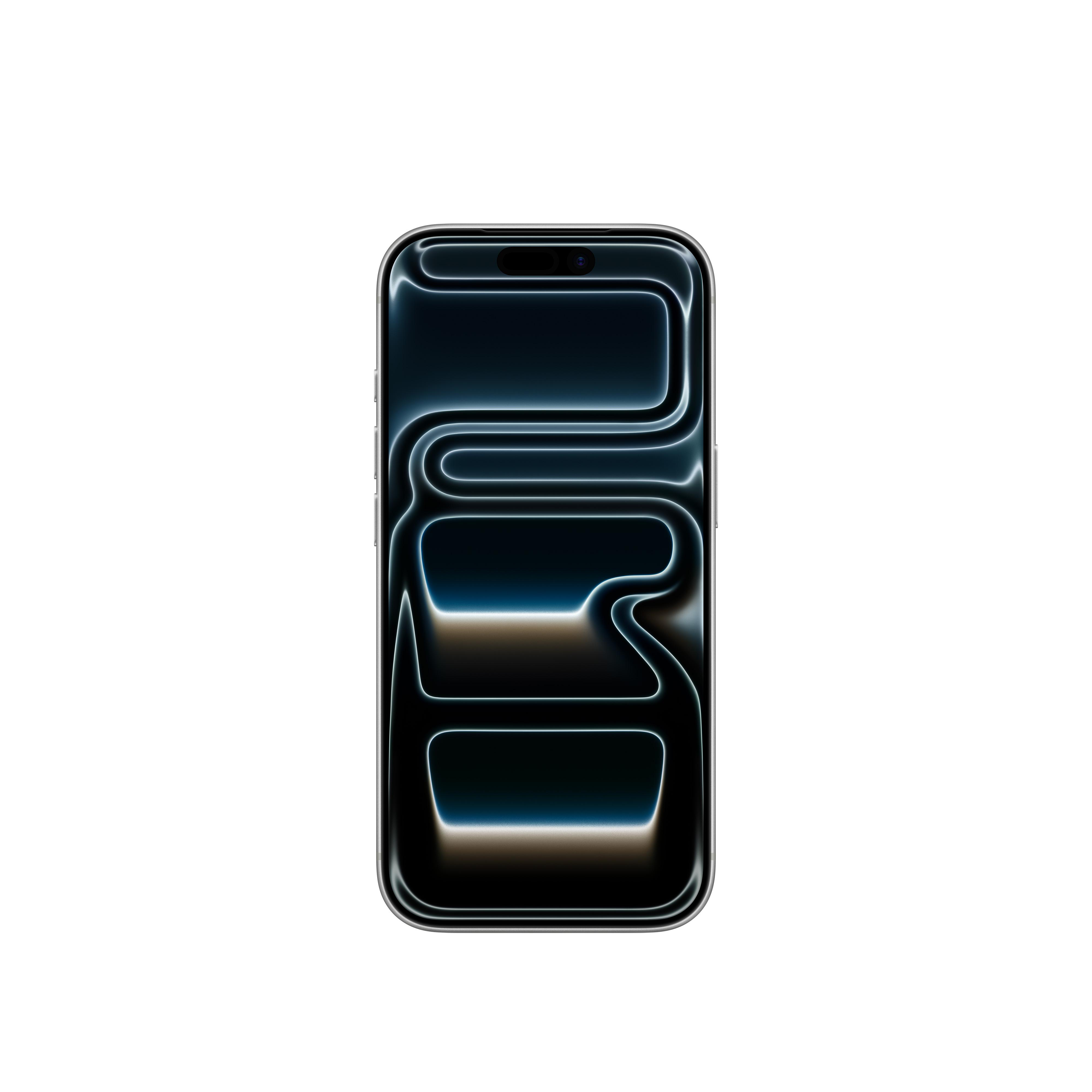 Smartphone mit schwarzem Bildschirm, der leuchtende Linien zeigt. Das Telefon befindet sich auf weißem Hintergrund.