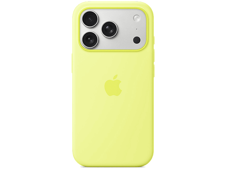REACONDICIONADO Seminuevo Muy bueno Apple Funda de silicona con MagSafe, Para iPhone 17 Pro Max, Compatible correa Crossbody, Amarillo neón