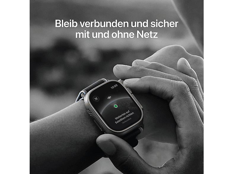 APPLE Watch Ultra 3 GPS + Cellular 49, 2025 Smartwatch Titangehäuse Polyester, 145-190 mm, Schwarz