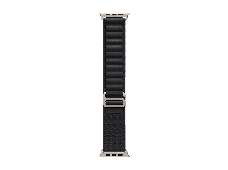 APPLE 49 mm Alpine Loop (S), Ersatzarmband, Schwarz Recyceltes Polyester, recyceltes Elastan, recyceltes Titan