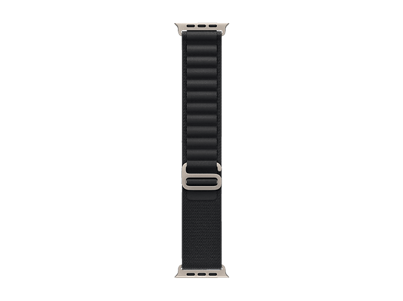 APPLE 49 mm Alpine Loop (M), Ersatzarmband, Schwarz Recyceltes Polyester, recyceltes Elastan, recyceltes Titan