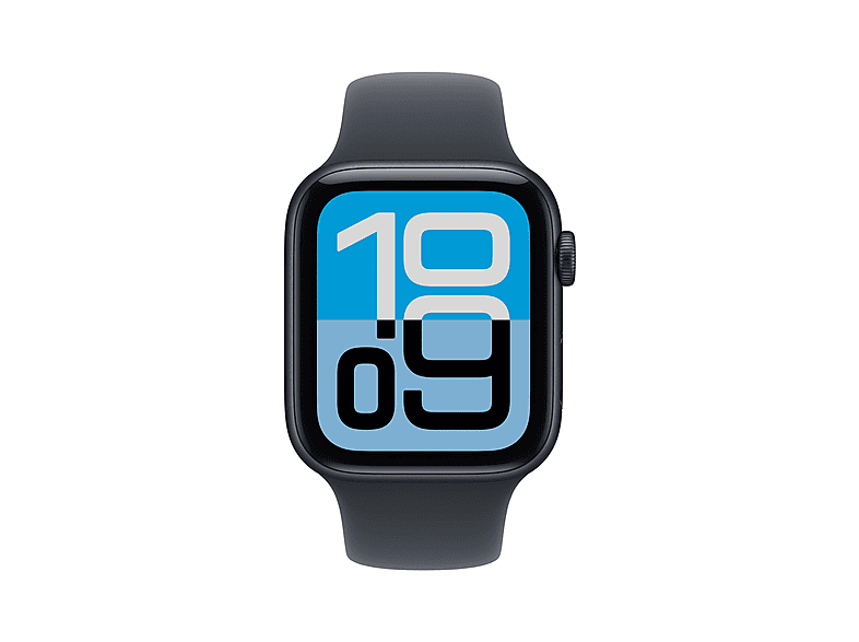 APPLE Watch SE 3 GPS 44, 2025 Smartwatch Aluminium Fluorelastomer, 140-190 mm, Mitternacht