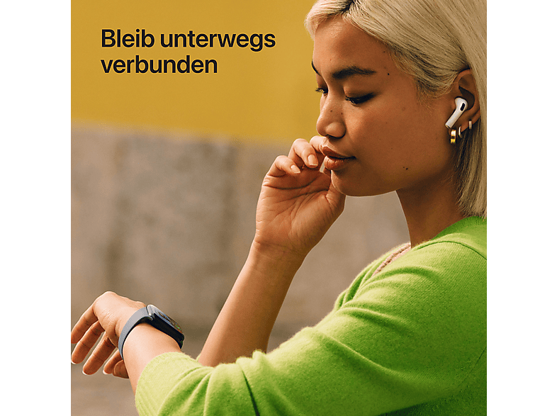 APPLE Watch SE 3 GPS 44, 2025 Smartwatch Aluminium Fluorelastomer, 140-190 mm, Mitternacht