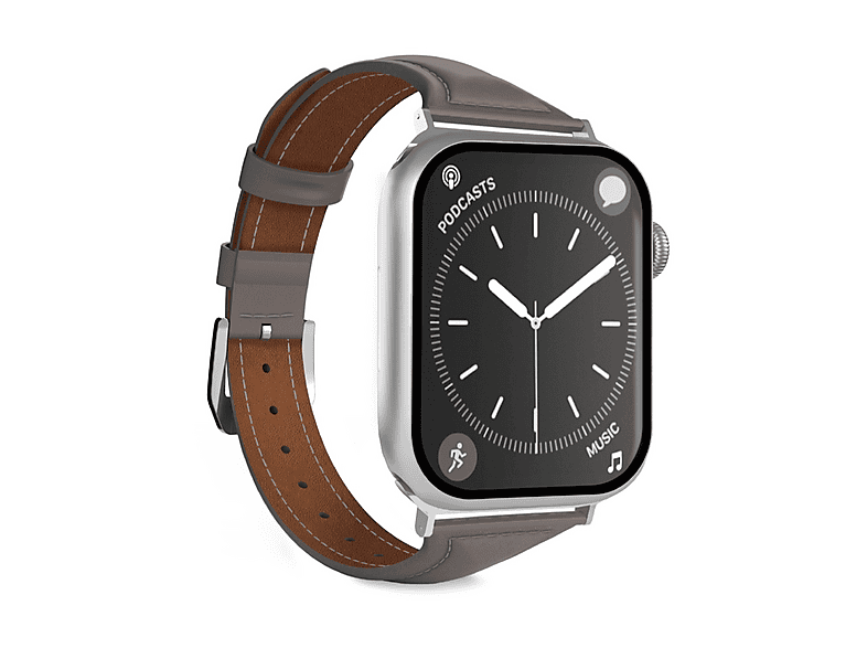 Cinturino Apple Watch SE - 10, 38-40-41-42mm PURO PETITE Grigio, Pelle