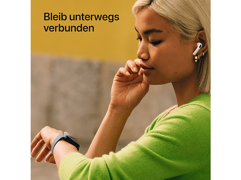 APPLE Watch SE 3 GPS 44, 2025 Smartwatch Aluminium Fluorelastomer, 140-190 mm, Polarstern