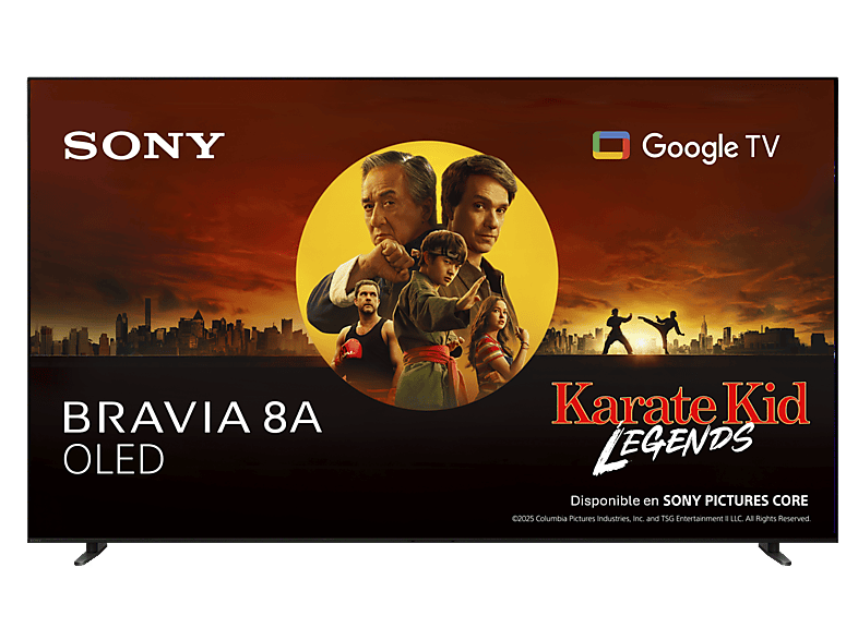 TV OLED 55" - Sony BRAVIA 8A, 4K UHD HDR, Google Smart TV, Gaming PS5, IMAX Enhanced, Dolby Atmos/Vision, Chromecast, Apple Airplay, 120Hz, 55XR8A