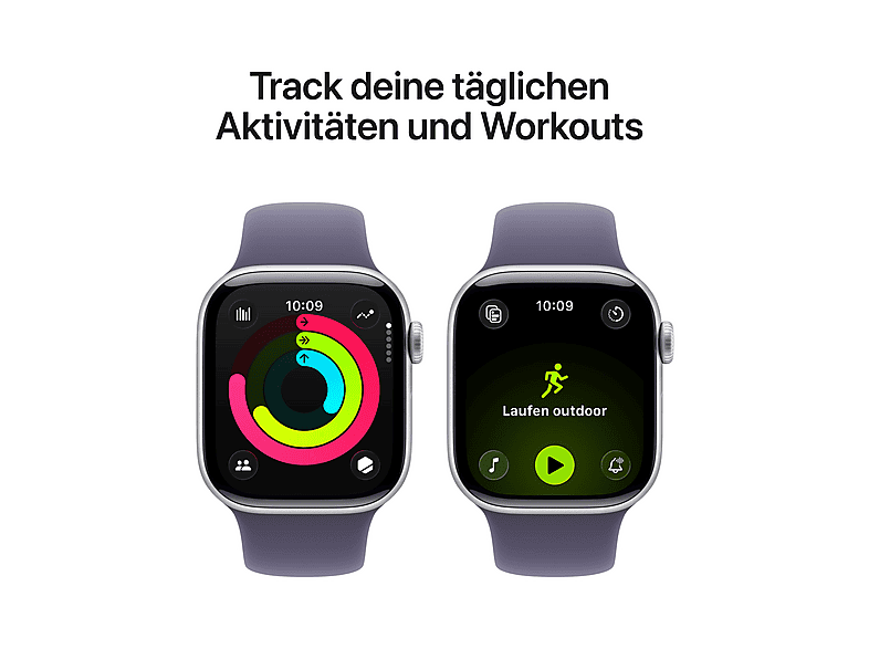 Apple Watch Series 11 42mm Silber (Lilanes Gummi Armband M/L)