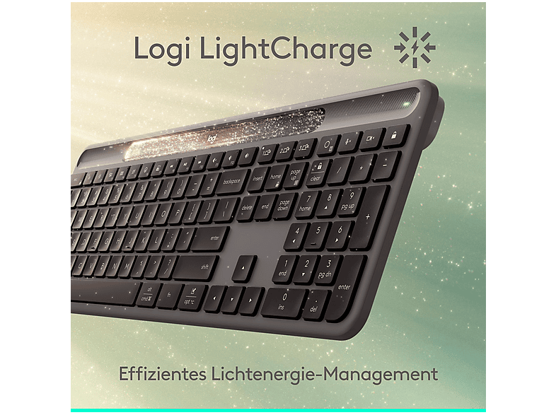 Thumbnail - LOGITECH K980 Signature Slim Solar+, Tastatur, kabellos, Graphite