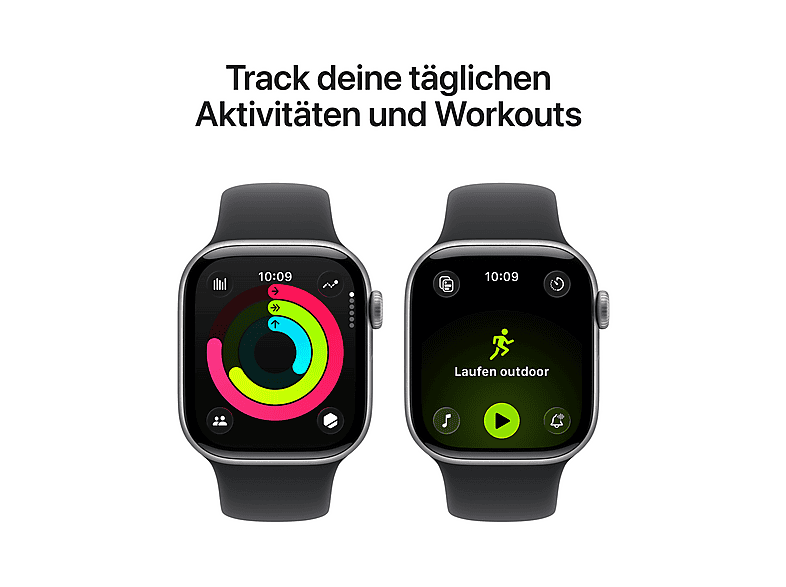 Thumbnail - APPLE Watch Series 11 GPS 42, 2025 Smartwatch Aluminiumgehäuse Fluorelastomer, 130-180 mm, Space Grau/Schwarz