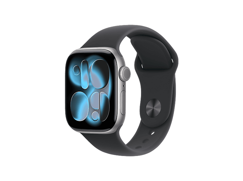 APPLE Watch Series 11 GPS 42, 2025 Smartwatch Aluminiumgehäuse Fluorelastomer, 130-180 mm, Space Grau/Schwarz