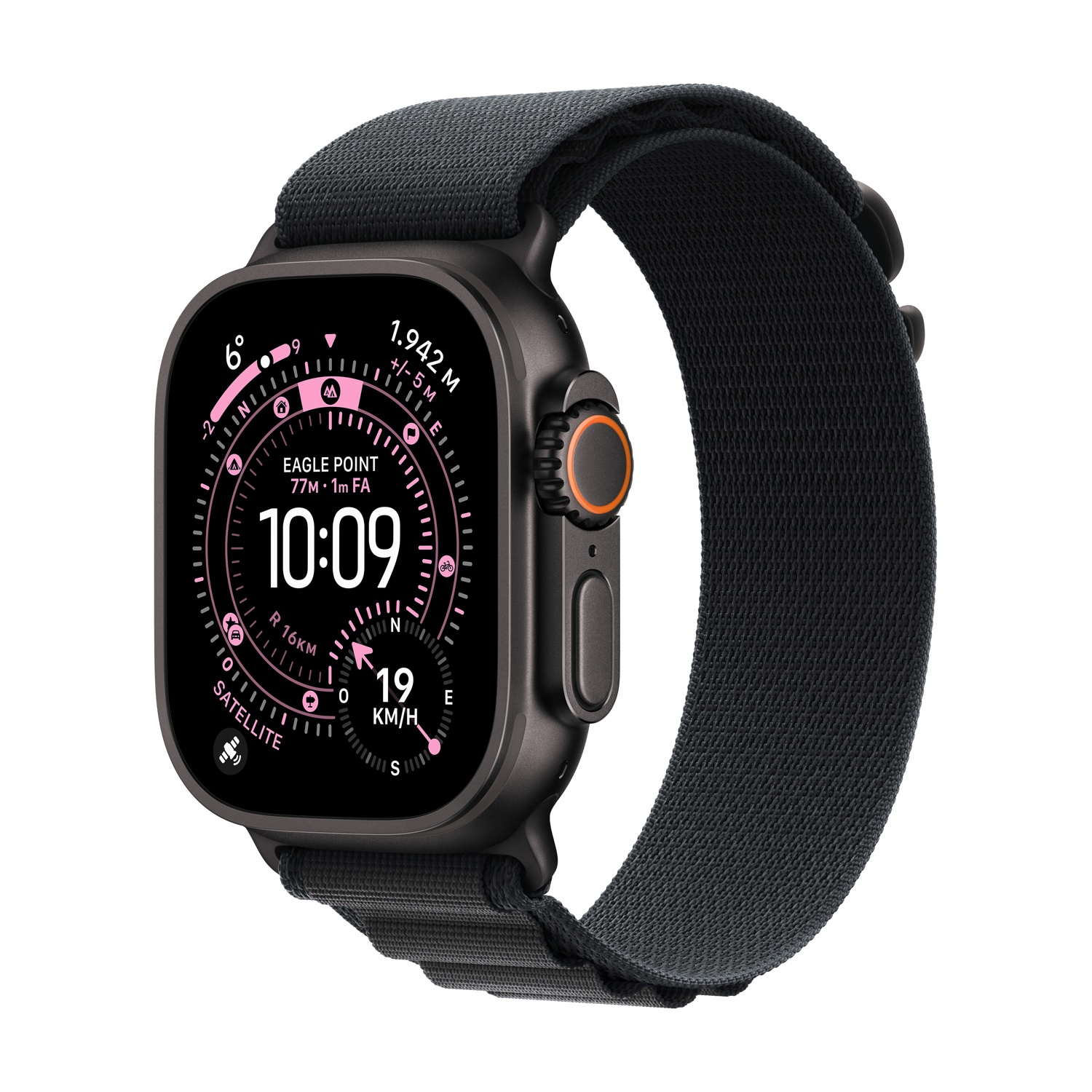 APPLE Watch Ultra 3 GPS + Cellular, Cassa in titanio nero (49 mm) con Alpine Loop nero - Small