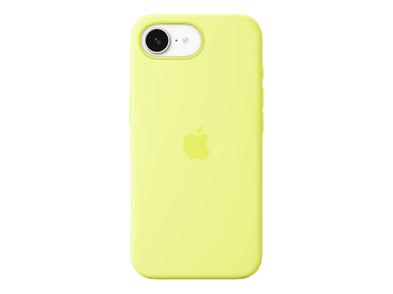 Coque en silicone Apple pour iPhone 16e Jaune néon