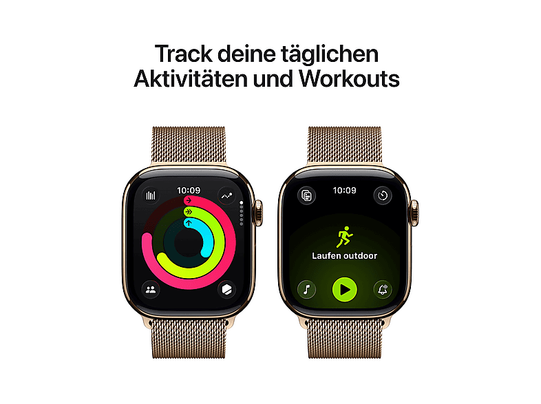 Thumbnail - APPLE Watch Series 11 Cellular 42, 2025 Smartwatch Titangehäuse Titan, 130-210 mm, Gold