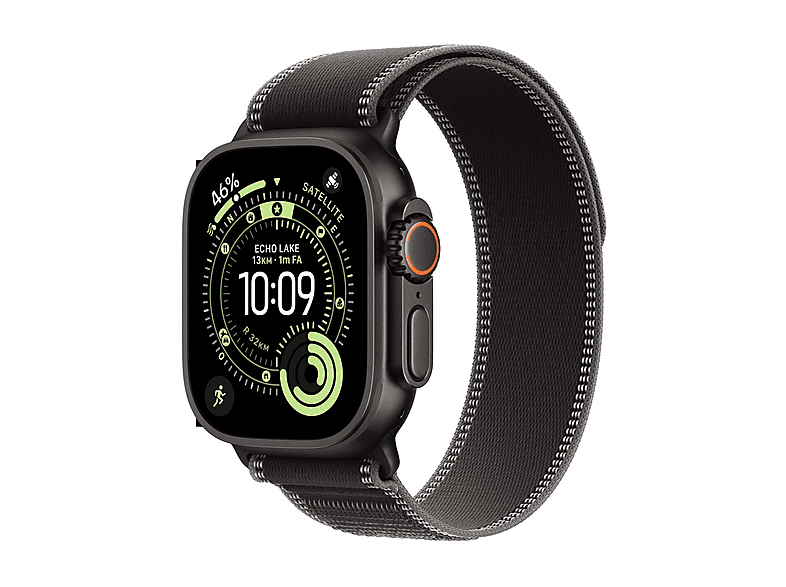 APPLE Watch Ultra 3 GPS + Cellular, Cassa in titanio nero (49 mm) con Trail Loop nero/cenere - M/L