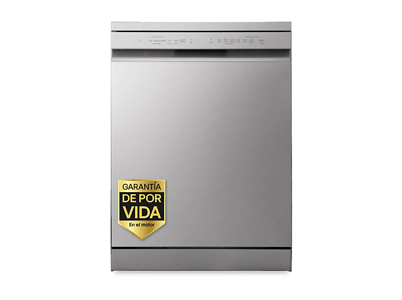REACONDICIONADO Seminuevo Bueno Lavavajillas - LG DF243FV, 14 servicios, 9 programas, 60 cm, QuadWash™, EasyRack™, Inox antihuellas