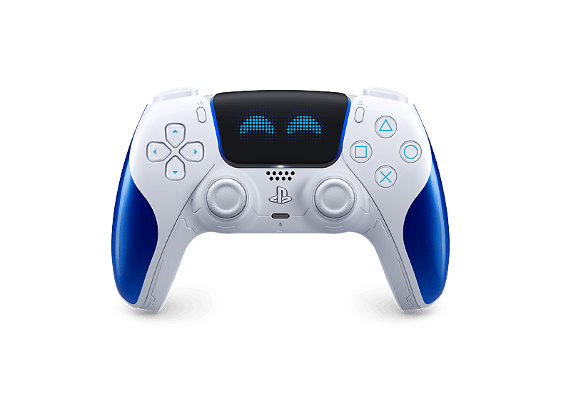 Mando PS5 - Sony DualSense® Edición Limitada Astro Bot˜ Joyful, Para PlayStation 5 y PC, Bluetooth, Blanco azul