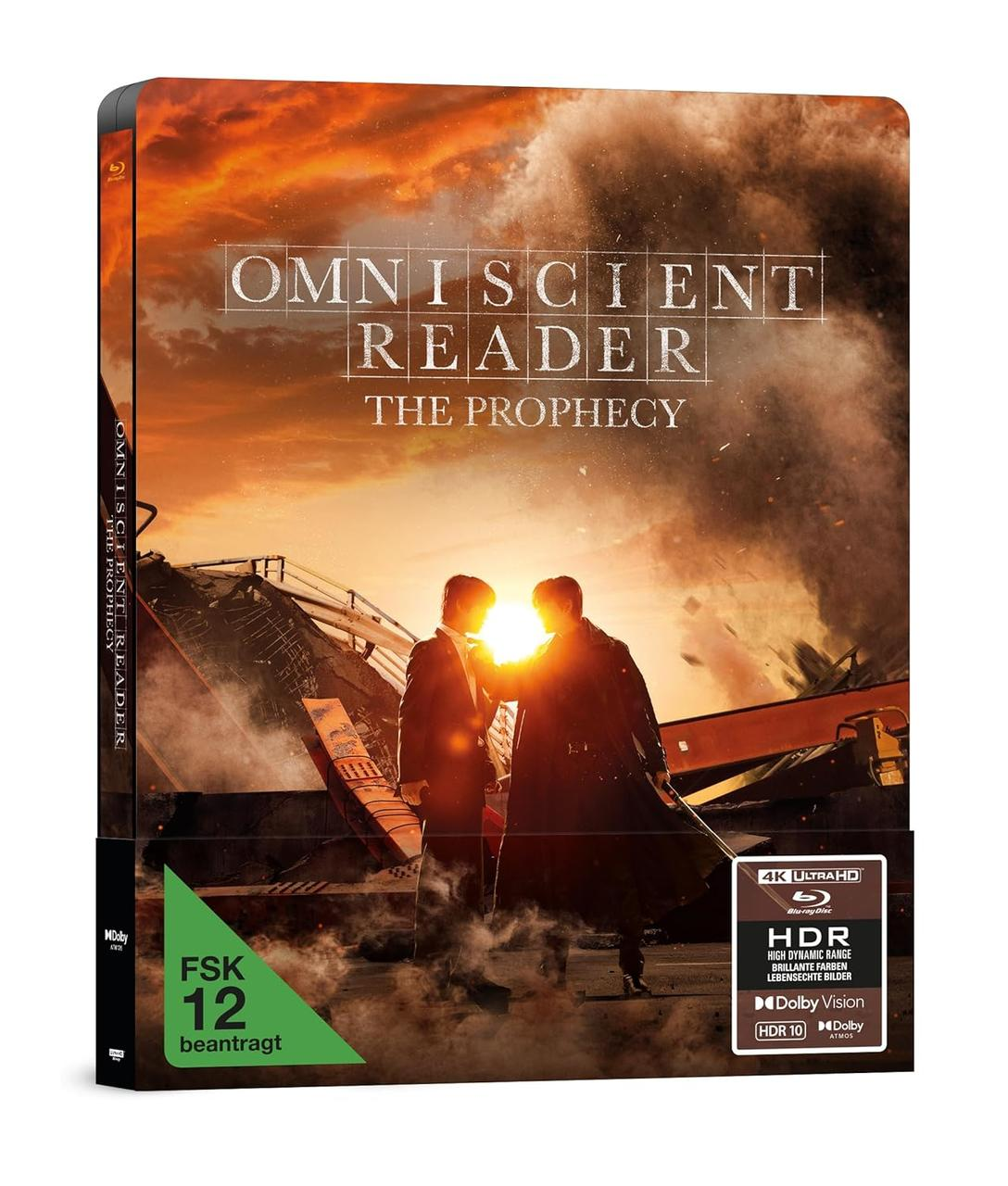Cover für 'Omniscient Reader: The Prophecy'. Zwei Männer stehen sich gegenüber, helles Licht dahinter. Text 'Omniscient Reader'.