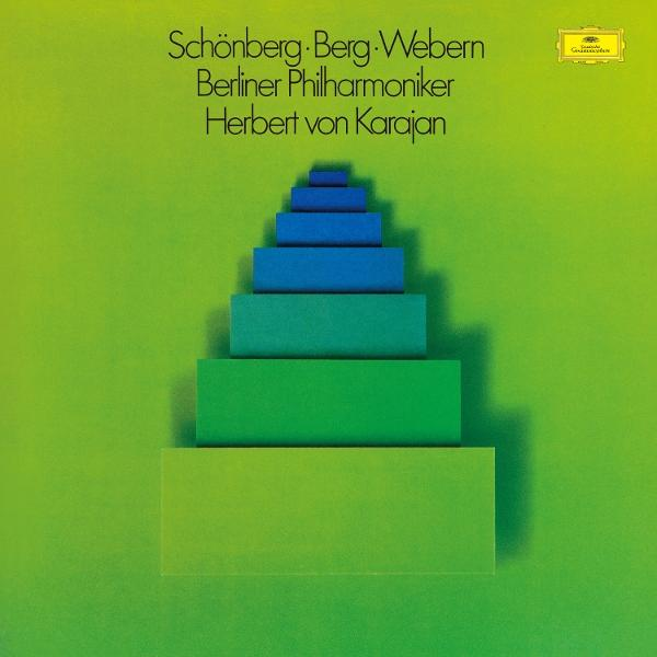 Albumcover mit grünem Farbverlauf. Ein Stapel blauer und grüner Rechtecke bildet eine Pyramide. Text oben.