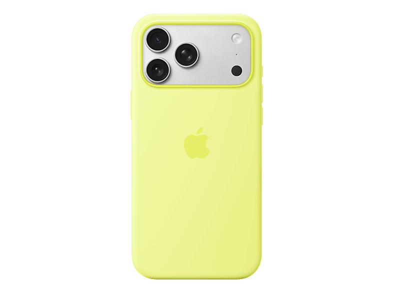 APPLE Silikon Case mit MagSafe, Backcover, Apple, iPhone 17 Pro Max, Neon Yellow