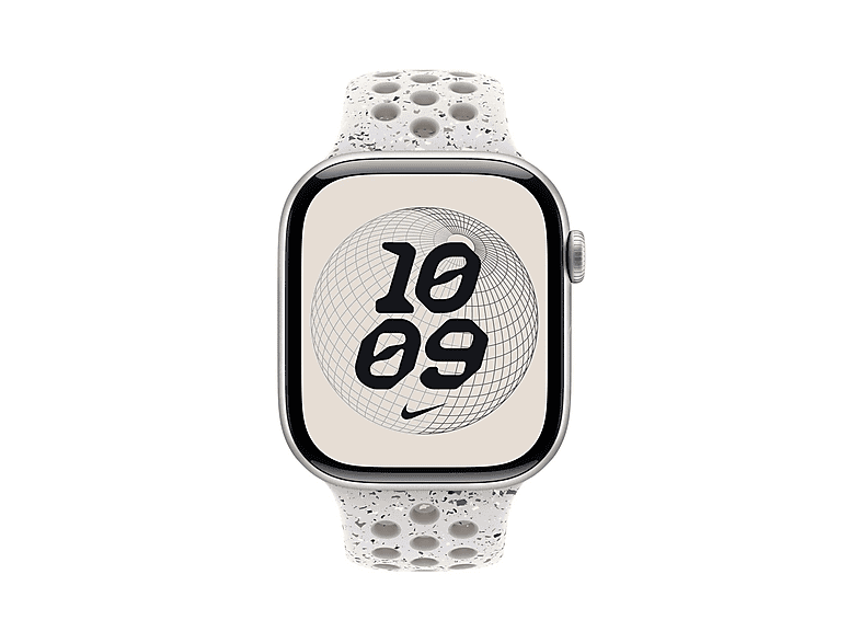 APPLE 46 mm Nike Sportarmband (S/M), Ersatzarmband, Veiled Grey