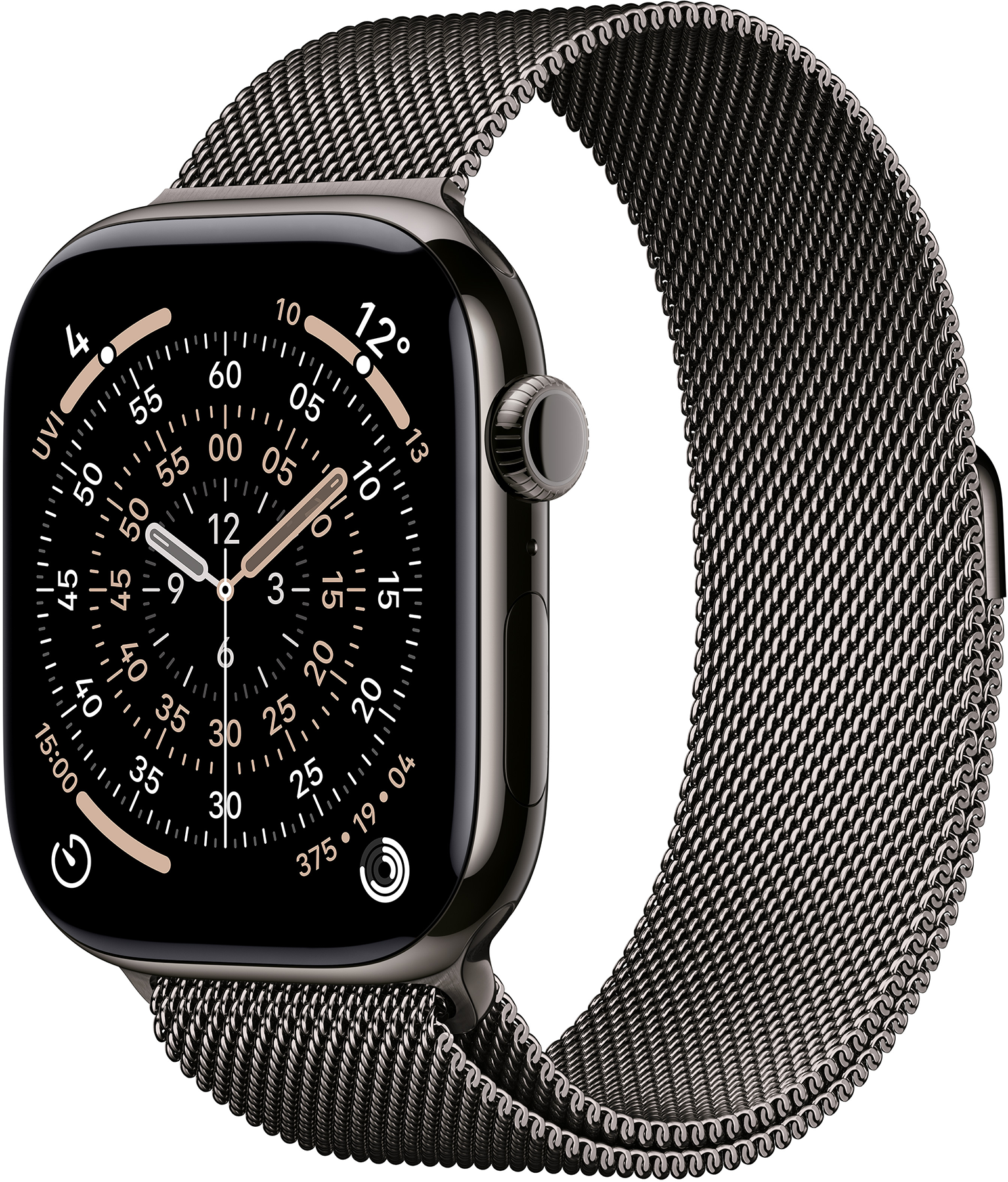 APPLE Watch Series 11 GPS+Cellular, 46mm palaszürke titántok, palaszürke milánói szíj, M/L (MFD44MP/A)
