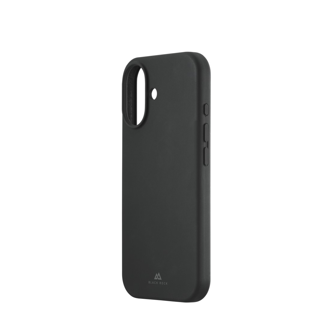 Eine schwarze Handyhülle mit dem Black Rock Logo. Die Hülle ist für ein Smartphone mit Öffnungen für Kamera und Tasten.