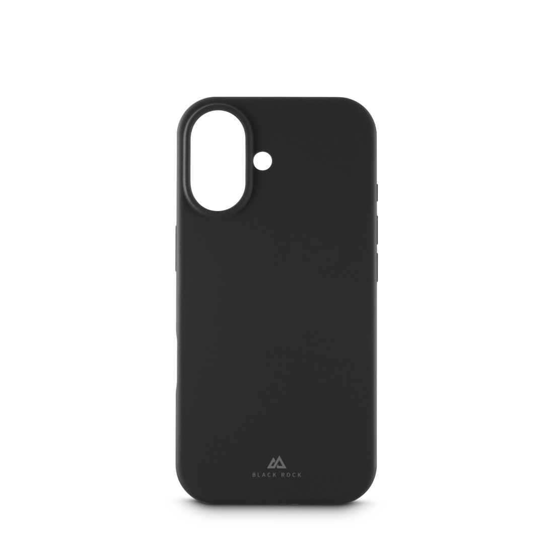 Eine schwarze Handyhülle mit Kameraaussparung und dem Black Rock Logo unten.