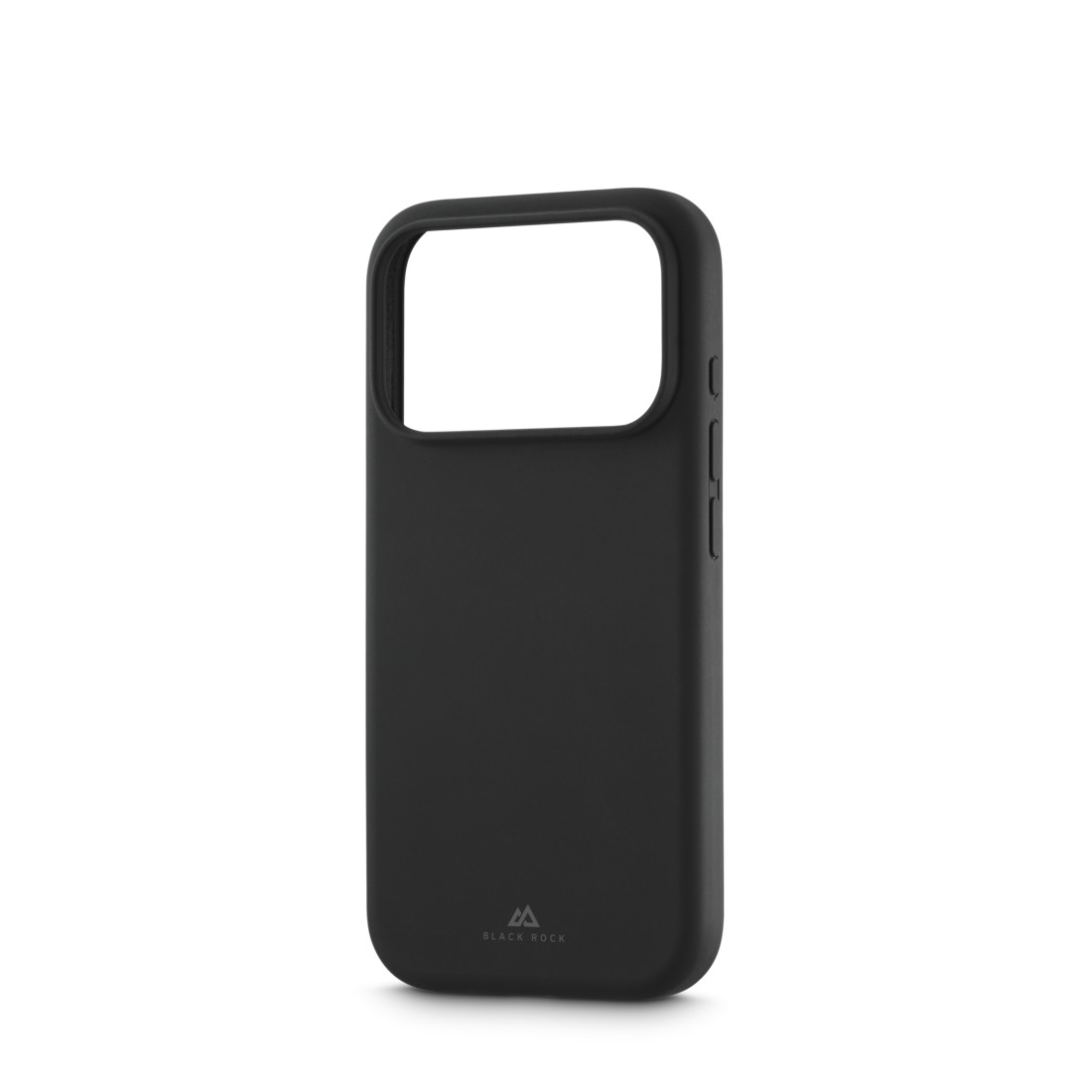 Eine schwarze Handyhülle mit offenem Deckel. Die Hülle hat unten ein 'Black Rock'-Logo. Der Hintergrund ist weiß.