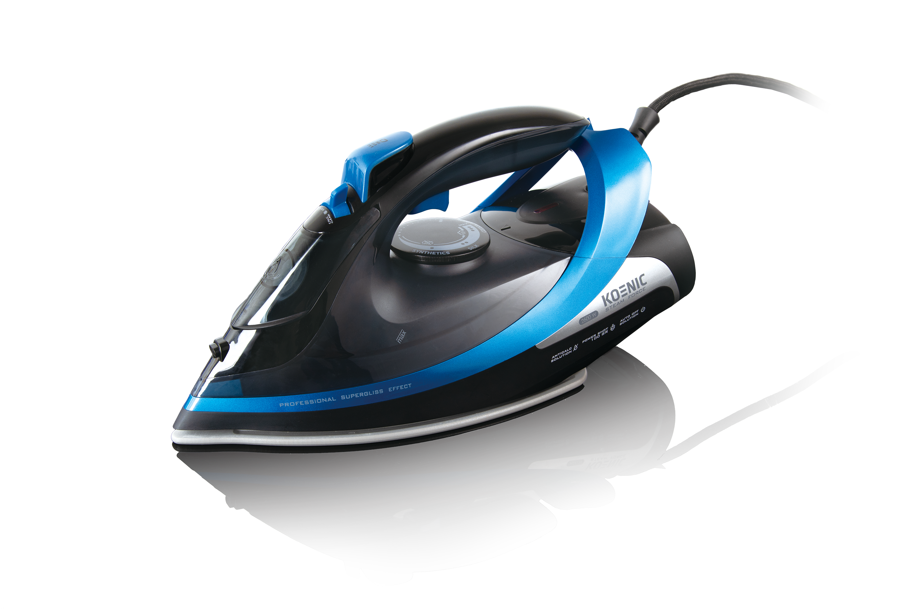 Koenic Ksi 2625 Steam Iron Stoomstrijkijzer Zwart Blauw