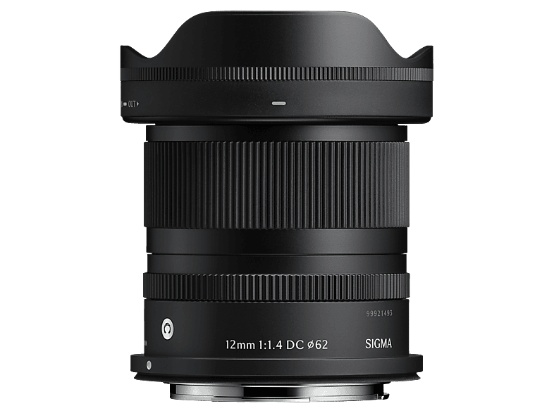 Sigma Festbrennweite Weitwinkel Objektiv für Canon R-Mount, 12mm F/1.4 DC, Schwarz
