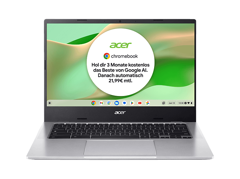 ACER 514 (CB514-2H-K7VE) mit Tastaturbeleuchtung, Laptop - 14 Zoll - MediaTek MediaTek MT ARM Cortex A76/A55 - 4 GB - 64 GB - Mediatek Mali-G57 - Google ChromeOS