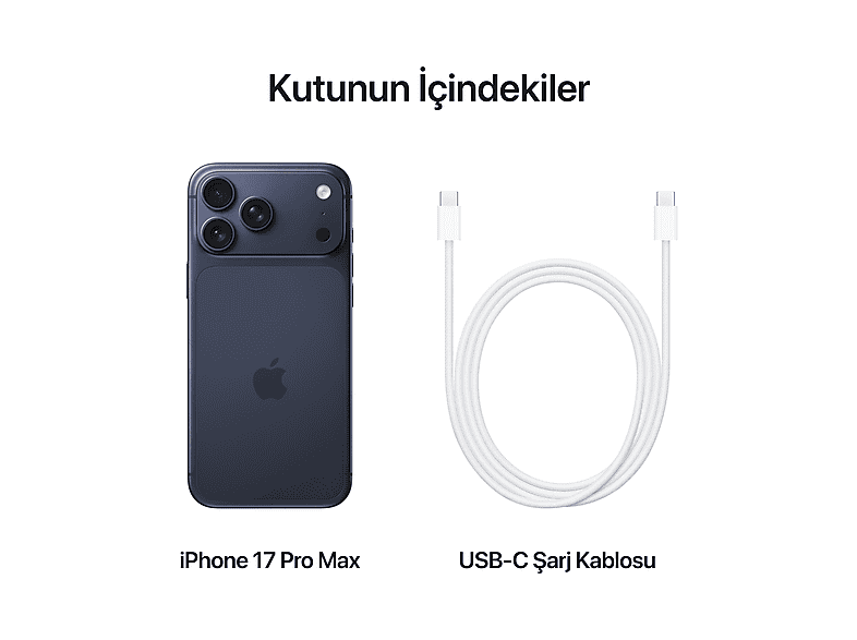 APPLE iPhone 17 Pro Max 2 TB Akıllı Telefon Derin Mavi MG014TU/A