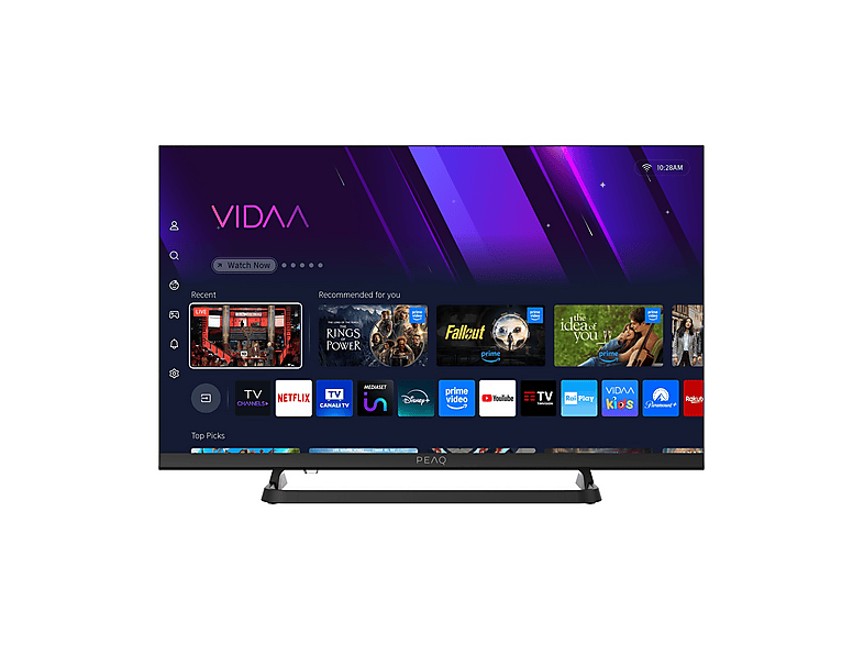 PEAQ PTV24VH-7025C TV LED, SMART TV, 24 ", HD, Processore Quad Core CA53, Black, Classe E